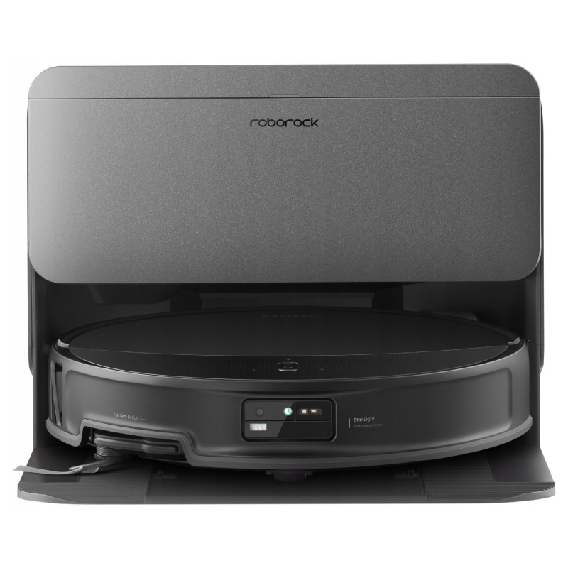 Прахосмукачка робот Roborock Saros 20 R&D, 65W, 36000 Pa, 259 мл/2.5 л, AdaptiLift 3.0, Автоматично пълнене и източване на водата, Автономия 200 мин, Черен