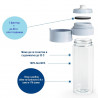 Филтрираща бутилка за вода Brita Fill & Go Vital, 600 мл, MicroDisc филтри, Без BPA, Светлосин