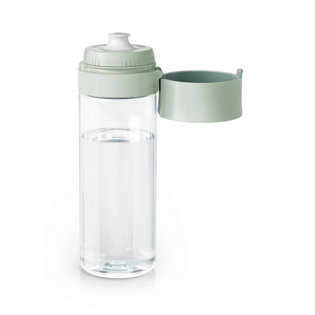Филтрираща бутилка за вода Brita Fill & Go Vital, 600 мл, MicroDisc филтри, Без BPA, Светлозелен