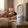 Настолен вентилатор Adler AD 7343, До 6 часа, 3 скорости, LED дисплей, USB-C, Бял