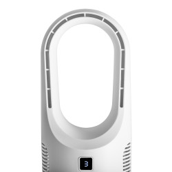 Настолен вентилатор Adler AD 7343, До 6 часа, 3 скорости, LED дисплей, USB-C, Бял