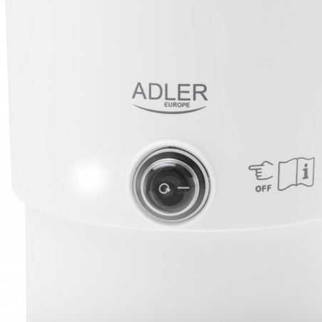 Електрическа кана за туризъм Adler AD 1388w, 650W, 0.8 л, Сваляем капак, Въртяща се основа, Бял