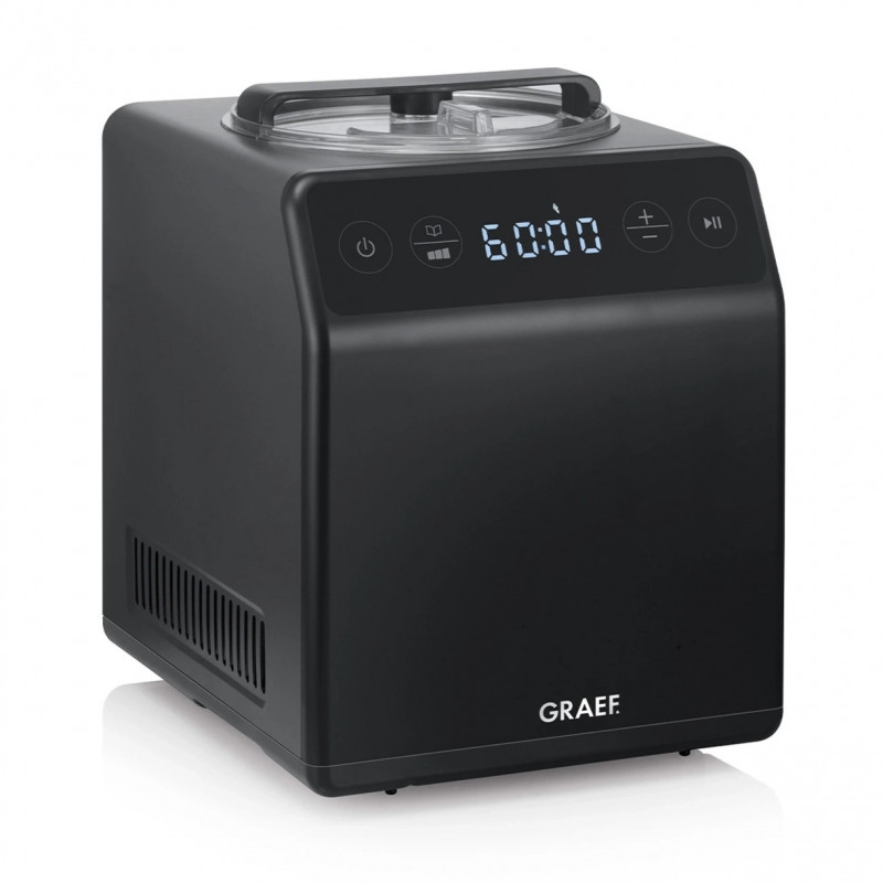 Машина за сладолед 2в1 Graef IM706, 180W, 2 л, 4 програми, От -18C до -35C, Сензорен дисплей, Черен