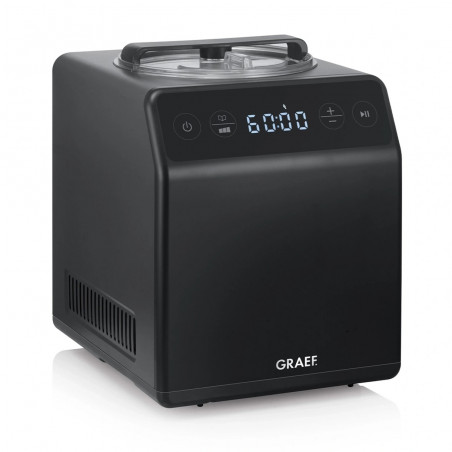 Машина за сладолед 2в1 Graef IM706, 180W, 2 л, 4 програми, От -18C до -35C, Сензорен дисплей, Черен