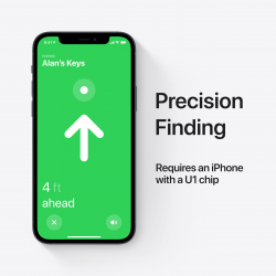 Смарт таг Apple AirTag 1 MX532ZM/A, Bluetooth, NFC, IP67, Бял