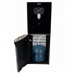 Диспенсър за вода Finlux FWD-2611TS, 520W, 12-95°C, Охлаждане 3 л/ч, Затопляне 5 л/ч, Компресорен, Черен/сребрист