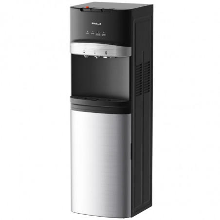 Диспенсър за вода с ледогенератор Finlux FWD-2602IM, 520W, 12-95°C, Охлаждане 4 л/ч, Затопляне 5 л/ч, Компресорен, Черен/сребрист