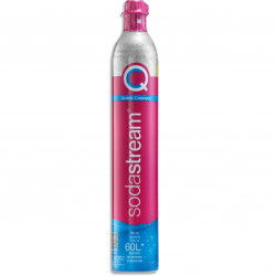 Резервен цилиндър за машина за газиране на вода SodaStream, CO2, Quick Connect, 425 g, 60 л, Инокс/розов