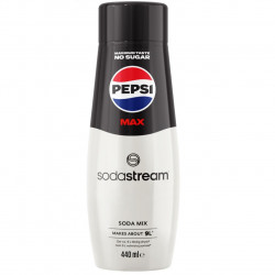 Концентриран сироп SodaStream Pepsi Max, 440 мл, До 9 л, Без алергени и ГМО, Бял/черен