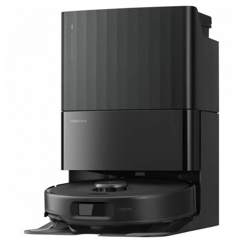 Прахосмукачка робот Roborock Q Revo Edge 5V1 QRES52-00, 18500 Pa, 5200 mAh, 66W, 3D Картографиране LiDar, Reactive AI, FlexiArm, Станция за зареждане, Автономия до 3 часа, Черен