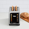 Тостер за хляб Cuisinart SimpliTouch XL RBT2200U, 1000W, 6 степени, 5 програми, Сензорно управление, Автоматично центриране, Инокс/черен