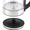 Електрическа кана за вода Cuisinart GK19E Double Glass, 3000W, 1.7 л, 50-100°C, 360° основа, Сензорно управление, Филтър, Индикатор, Инокс/черен