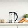 Електрическа кана за вода Cuisinart GK19E Double Glass, 3000W, 1.7 л, 50-100°C, 360° основа, Сензорно управление, Филтър, Индикатор, Инокс/черен