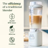 Преносим блендер Cuisinart Blast & Go PBL100E, 120W, 500 мл, 20000 об/мин, 2 режима, Без BPA, USB-C зареждане, Бял