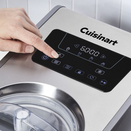 Машина за сладолед Cuisinart Freeze Ease Pro ICE150E, 150W, 1.5 л, 3 степени, 4 програми, Компресор, Инокс