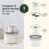 Машина за сладолед Cuisinart Solo Scoops ICEM10E, 25W, 475 мл, До 8 топки сладолед, Бял