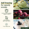 Машина за сладолед Cuisinart Freeze Ease ICE90E, 100W, 0.95 л, 3 програми, Компресор, Бял/сив