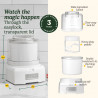 Машина за сладолед Cuisinart Cool Scoops ICE21E, 35W, 1.4 л, До 20 топки сладолед, Прозрачен капак с лесно заключване, Бял