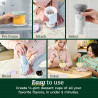 Машина за сладолед Cuisinart Freeze Wand ICEFD10E, 250W, 240 мл, 5 програми, Без BPA, Тиха работа, Бял