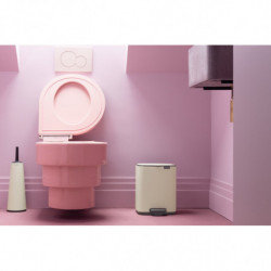 Кош за боклук Brabantia Bo Pedal 1010077, 7 л, Плавно затваряне, Гумирана основа, Бежов
