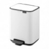 Кош за боклук Brabantia Bo Pedal 1010117, 4 л, Леко затваряне, Противоплъзгаща основа, Бял