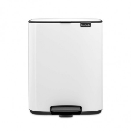 Кош за боклук Brabantia Bo Pedal 1010119, 12 л, Леко затваряне, Противоплъзгаща основа, Бял