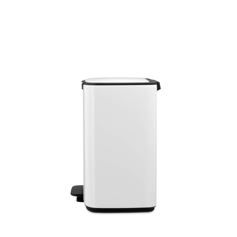 Кош за боклук Brabantia Bo Pedal 1010119, 12 л, Леко затваряне, Противоплъзгаща основа, Бял