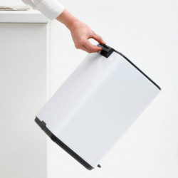 Кош за боклук Brabantia Bo Pedal 1010119, 12 л, Леко затваряне, Противоплъзгаща основа, Бял