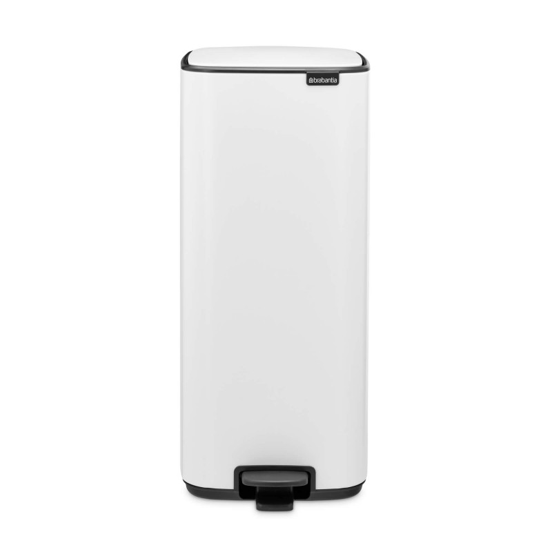 Кош за боклук Brabantia Bo Pedal 1010120, 30 л, Леко затваряне, Противоплъзгаща основа, Бял
