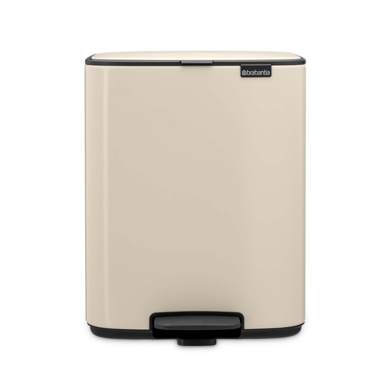 Кош за боклук Brabantia Bo Pedal 1010123, 12 л, Леко затваряне, Противоплъзгаща основа, Бежов