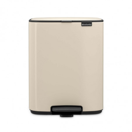 Кош за боклук Brabantia Bo Pedal 1010123, 12 л, Леко затваряне, Противоплъзгаща основа, Бежов