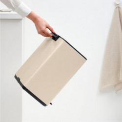 Кош за боклук Brabantia Bo Pedal 1010123, 12 л, Леко затваряне, Противоплъзгаща основа, Бежов