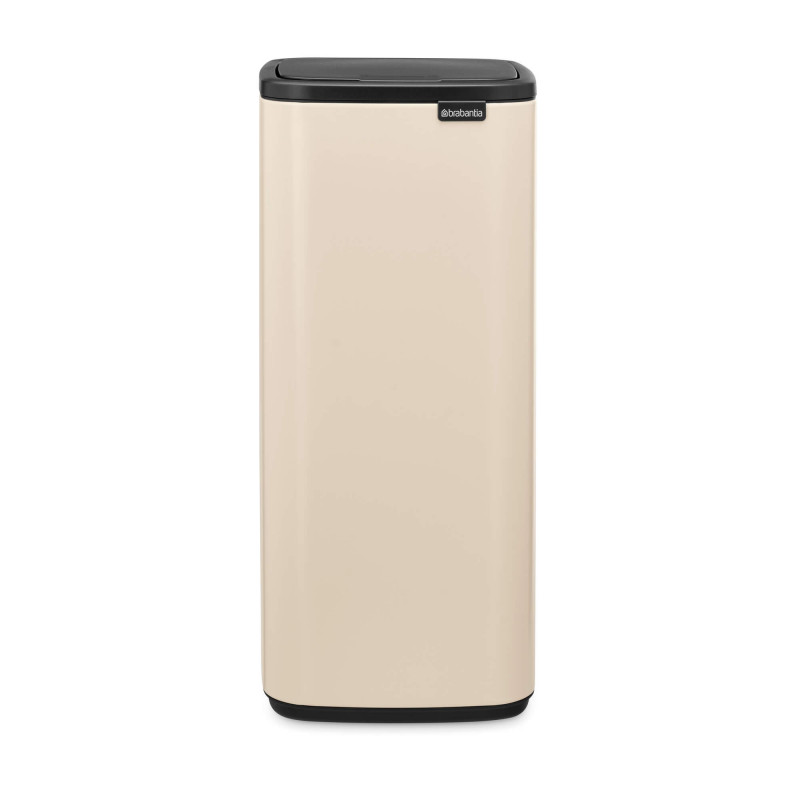 Кош за боклук Brabantia Bo Touch 1010125, 30 л, Плавно и безшумно отваряне, Голям отвор, Бежов
