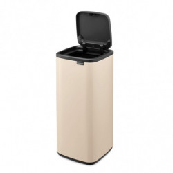 Кош за боклук Brabantia Bo Touch 1010125, 30 л, Плавно и безшумно отваряне, Голям отвор, Бежов