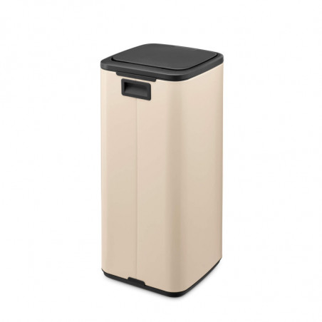 Кош за боклук Brabantia Bo Touch 1010125, 30 л, Плавно и безшумно отваряне, Голям отвор, Бежов