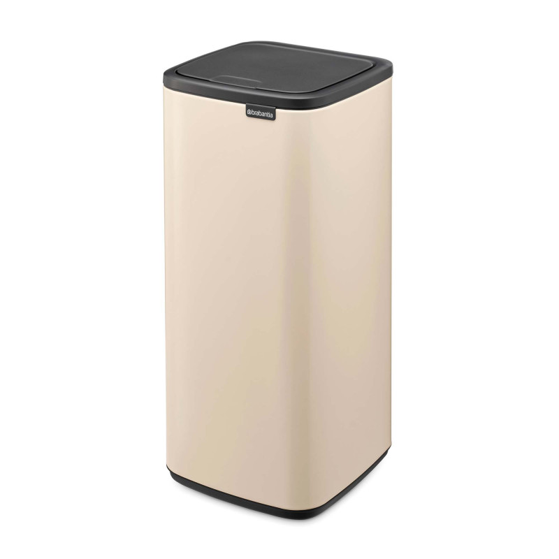 Кош за боклук Brabantia Bo Touch 1010125, 30 л, Плавно и безшумно отваряне, Голям отвор, Бежов