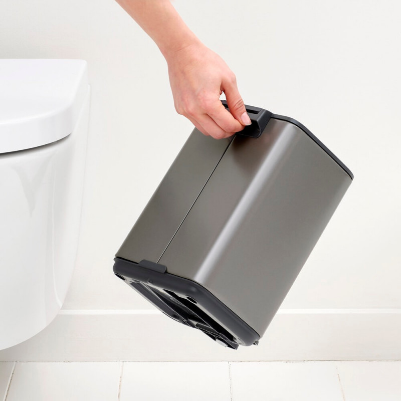 Кош за боклук Brabantia Bo Pedal 1010126, 4 л, Леко затваряне, Противоплъзгаща основа, Сив