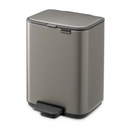 Кош за боклук Brabantia Bo Pedal 1010126, 4 л, Леко затваряне, Противоплъзгаща основа, Сив