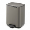 Кош за боклук Brabantia Bo Pedal 1010126, 4 л, Леко затваряне, Противоплъзгаща основа, Сив