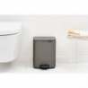 Кош за боклук Brabantia Bo Pedal 1010127, 7 л, Плавно затваряне, Гумирана основа, Тъмносив