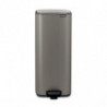 Кош за боклук Brabantia Bo Pedal 1010129, 30 л, Леко затваряне, Противоплъзгаща основа, Сив