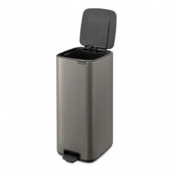 Кош за боклук Brabantia Bo Pedal 1010129, 30 л, Леко затваряне, Противоплъзгаща основа, Сив