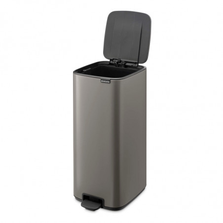 Кош за боклук Brabantia Bo Pedal 1010129, 30 л, Леко затваряне, Противоплъзгаща основа, Сив