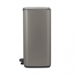Кош за боклук Brabantia Bo Pedal 1010129, 30 л, Леко затваряне, Противоплъзгаща основа, Сив