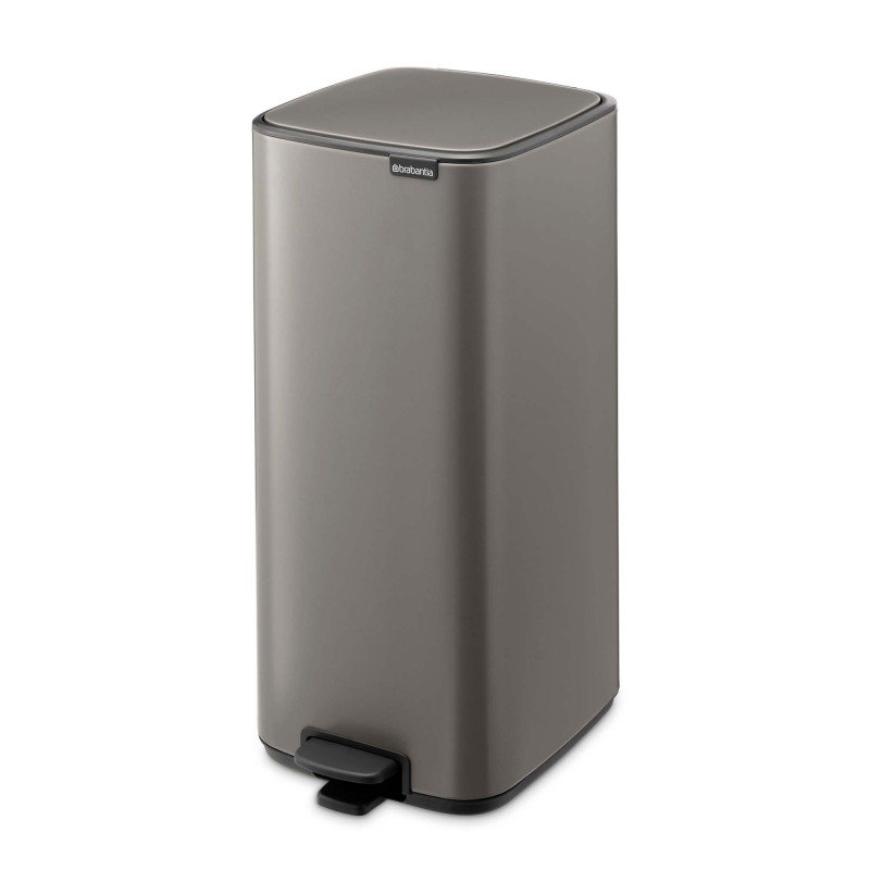 Кош за боклук Brabantia Bo Pedal 1010129, 30 л, Леко затваряне, Противоплъзгаща основа, Сив