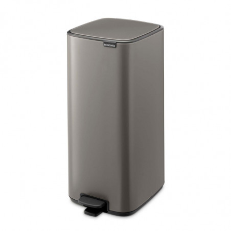 Кош за боклук Brabantia Bo Pedal 1010129, 30 л, Леко затваряне, Противоплъзгаща основа, Сив