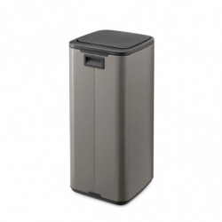 Кош за боклук Brabantia Bo Touch 1010130, 30 л, Плавно и безшумно отваряне, Голям отвор, Сив