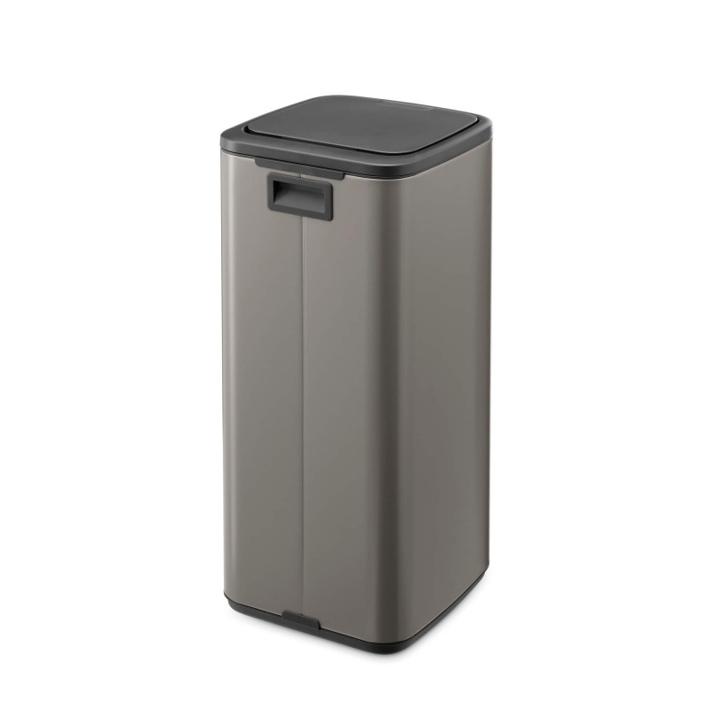 Кош за боклук Brabantia Bo Touch 1010130, 30 л, Плавно и безшумно отваряне, Голям отвор, Сив