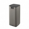 Кош за боклук Brabantia Bo Touch 1010130, 30 л, Плавно и безшумно отваряне, Голям отвор, Сив