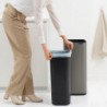 Кош за боклук Brabantia Bo Touch 1010130, 30 л, Плавно и безшумно отваряне, Голям отвор, Сив